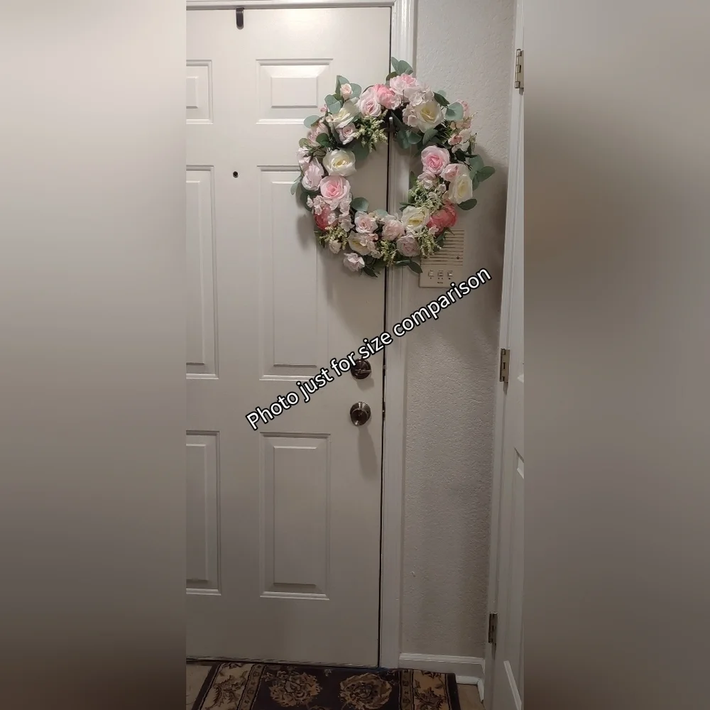 NWT ASHLAND SPRING 🌹 Wreath. Monet's Garden Le Jardin de Monet W/ Pink & Yellow